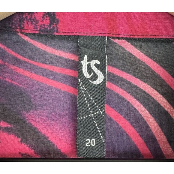 ts TAKING SHAPE Blouse Plus Sz 20 Australia Multicolor Long Sleeve Light Cotton - Picture 3 of 9